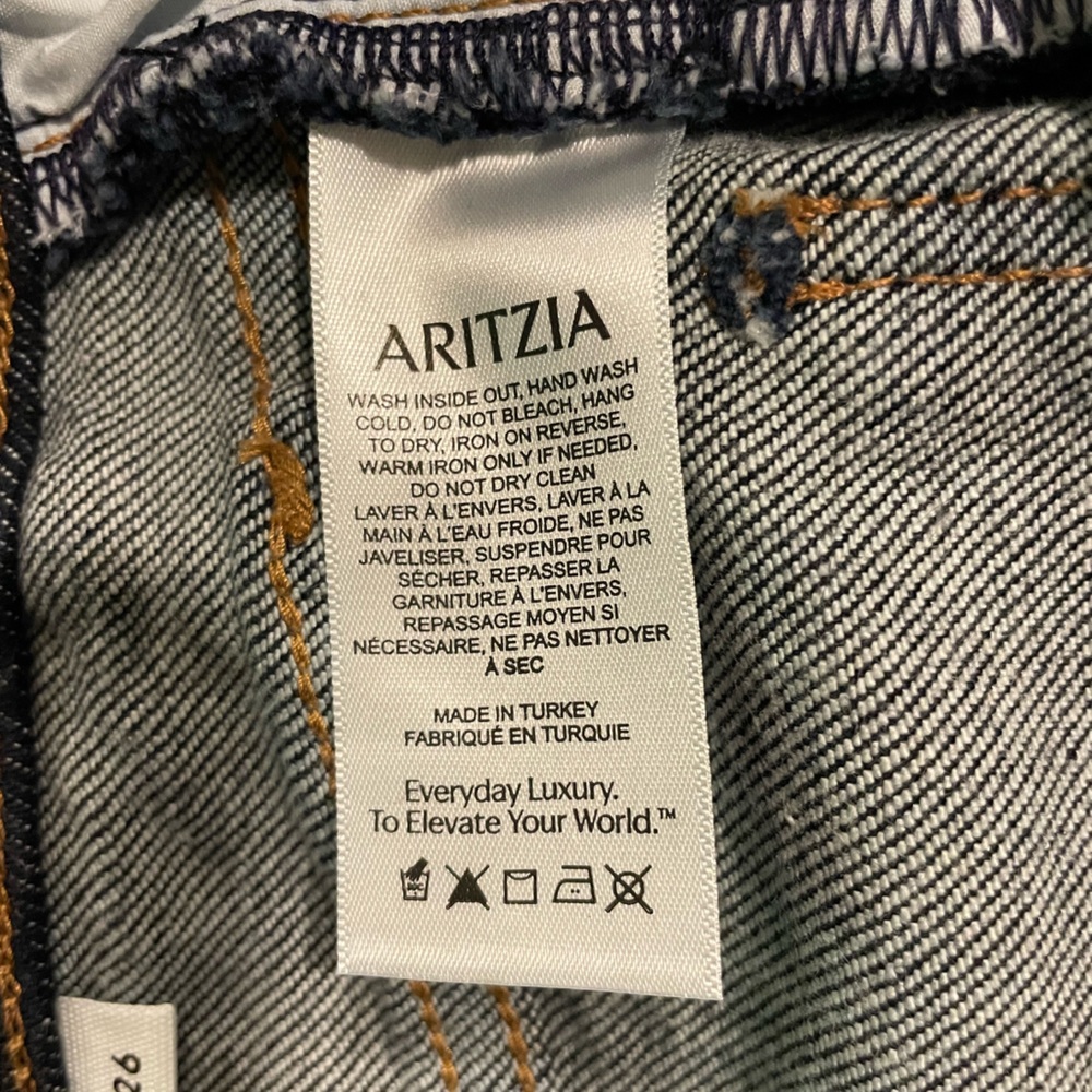 Aritzia Denim Forum Dark Blue Mid-Rise Ankle Jeans EUC - Picture 8 of 9